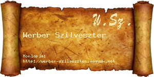 Werber Szilveszter névjegykártya
